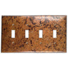 Distressed Light Copper - 4 Toggle Wallplate - Wallplate Warehouse DISLCOP4T 819332021719 4 Toggle