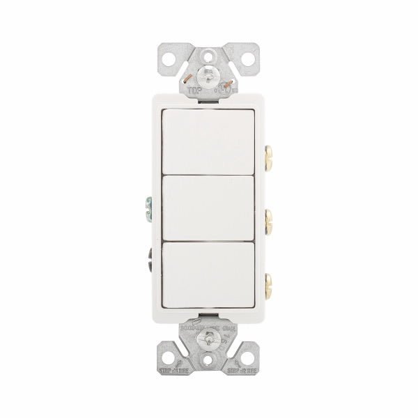 Eaton 7729W Triplex Combination Decorator Switch