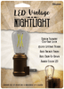Edison Filament LED Bronze Night Light - Wallplate Warehouse NL - EDSN - DB 070686771518 Night Lights