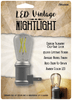 Edison Filament LED Nickel Night Light - Wallplate Warehouse NL - EDSN - DN 070686771921 Night Lights