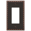 Egg & Dart Aged Bronze Cast - 1 Rocker Wallplate - Wallplate Warehouse 90RVB 070686555668 1 Rocker