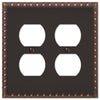 Egg & Dart Aged Bronze Cast - 2 Duplex Wallplate - Wallplate Warehouse 90DDVB 070686555576 2 Duplex