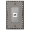 Egg & Dart Antique Nickel Cast - 1 Cable Jack Wallplate - Wallplate Warehouse 90CXAN 070686581650 Cable Jacks