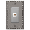 Egg & Dart Antique Nickel Cast - 1 Phone Jack Wallplate - Wallplate Warehouse 90PHAN 070686581681 Phone Jacks