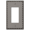 Egg & Dart Antique Nickel Cast - 1 Rocker Wallplate - Wallplate Warehouse 90RAN 070686554500 1 Rocker