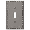 Egg & Dart Antique Nickel Cast - 1 Toggle Wallplate - Wallplate Warehouse 90TAN 070686554487 1 Toggle