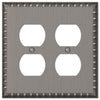 Egg & Dart Antique Nickel Cast - 2 Duplex Wallplate - Wallplate Warehouse 90DDAN 070686555583 2 Duplex