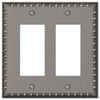 Egg & Dart Antique Nickel Cast - 2 Rocker Wallplate - Wallplate Warehouse 90RRAN 070686554548 2 Rocker