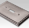 Egg & Dart Antique Nickel Cast - 4 Rocker Wallplate - Wallplate Warehouse 90R4AN 070686554821 4 Rocker