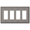 Egg & Dart Antique Nickel Cast - 4 Rocker Wallplate - Wallplate Warehouse 90R4AN 070686554821 4 Rocker