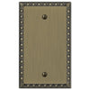 Egg & Dart Brushed Brass Cast - 1 Blank Wallplate - Wallplate Warehouse 90BBB 070686565001 1 Blank
