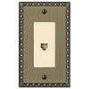 Egg & Dart Brushed Brass Cast - 1 Phone Jack Wallplate - Wallplate Warehouse 90PHBB 070686581698 Phone Jacks