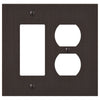 Elan Aged Bronze Cast - 1 Rocker / 1 Duplex Wallplate - Wallplate Warehouse 55RDDB - B 070686020395 1 Rocker / 1 Duplex