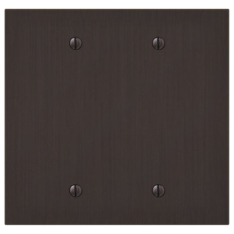 Elan Aged Bronze Cast - 2 Blank Wallplate - Wallplate Warehouse 55BBDB - B 070686020401 2 Blank
