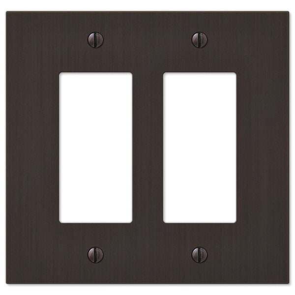 Elan Aged Bronze Cast - 2 Rocker Wallplate - Wallplate Warehouse 55RRDB 070686573419 2 Rocker