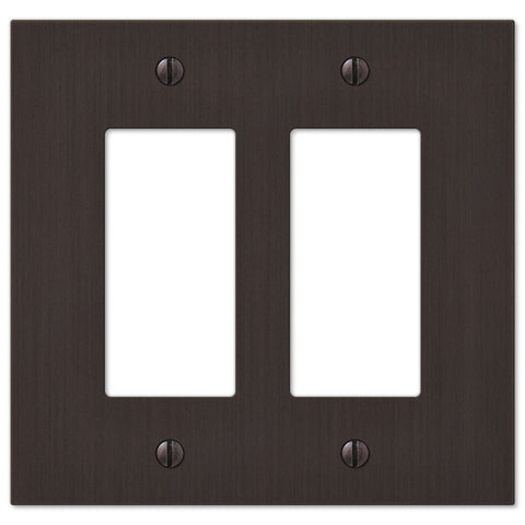 Elan Aged Bronze Cast - 2 Rocker Wallplate - Wallplate Warehouse 55RRDB 070686573419 2 Rocker