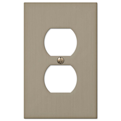 Elan Brushed Bronze Cast - 1 Duplex Wallplate - Wallplate Warehouse 55DBZ 070686573488 1 Duplex