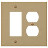Elan Brushed Bronze Cast - 1 Rocker / 1 Duplex Wallplate - Wallplate Warehouse 55RDBZ - B 070686020432 1 Rocker / 1 Duplex