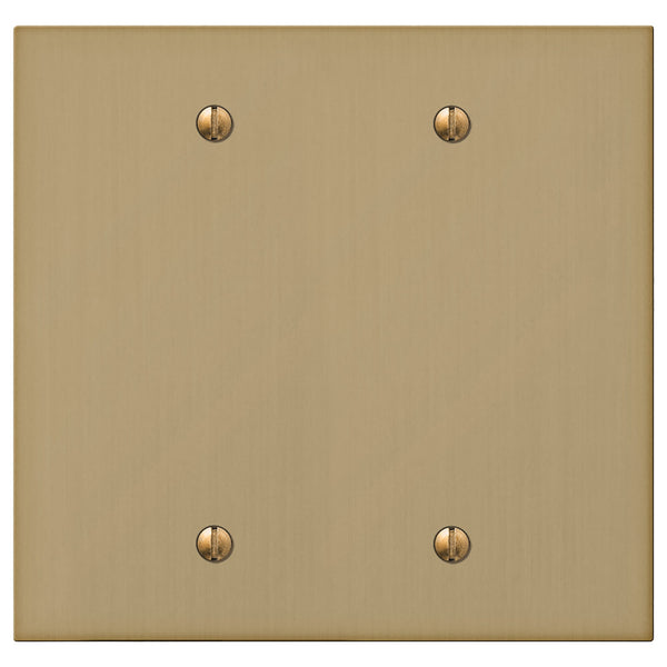 Elan Brushed Bronze Cast - 2 Blank Wallplate - Wallplate Warehouse 55BBBZ - B 070686020449 2 Blank