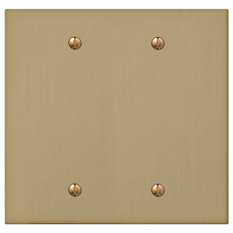 Elan Brushed Bronze Cast - 2 Blank Wallplate - Wallplate Warehouse 55BBBZ - B 070686020449 2 Blank