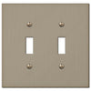 Elan Brushed Bronze Cast - 2 Toggle Wallplate - Wallplate Warehouse 55TTBZ 070686573501 2 Toggle