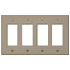 Elan Brushed Bronze Cast - 4 Rocker Wallplate - Wallplate Warehouse 55R4BZ 070686573570 4 Rocker