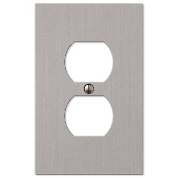 Elan Brushed Nickel Cast - 1 Duplex Wallplate - Wallplate Warehouse 55DBN 070686573617 1 Duplex