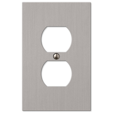 Elan Brushed Nickel Cast - 1 Duplex Wallplate - Wallplate Warehouse 55DBN 070686573617 1 Duplex