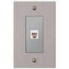 Elan Brushed Nickel Cast - 1 Phone Jack Wallplate - Wallplate Warehouse 55PHBN 070686581193 Phone Jacks