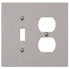 Elan Brushed Nickel Cast - 1 Toggle / 1 Duplex Wallplate - Wallplate Warehouse 55TDBN 070686573648 1 Toggle / 1 Duplex