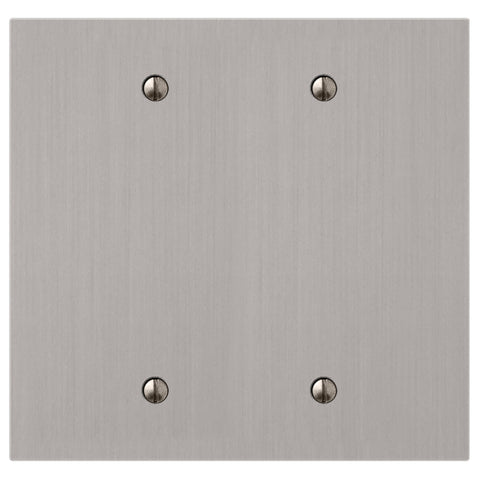 Elan Brushed Nickel Cast - 2 Blank Wallplate - Wallplate Warehouse 55BBBN - B 070686020364 2 Blank