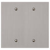 Elan Brushed Nickel Cast - 2 Blank Wallplate - Wallplate Warehouse 55BBBN - B 070686020364 2 Blank