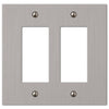 Elan Brushed Nickel Cast - 2 Rocker Wallplate - Wallplate Warehouse 55RRBN 070686573679 2 Rocker