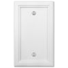 Elly White Wood - 1 Blank Wallplate - Wallplate Warehouse 4052BW 070686585634 1 Blank