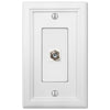 Elly White Wood - 1 Cable Jack Wallplate - Wallplate Warehouse 4052CXW 070686585764 Cable Jacks