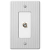 Embossed Line White Steel - 1 Cable Jack Wallplate - Wallplate Warehouse 153CXW 070686580240 Cable Jacks