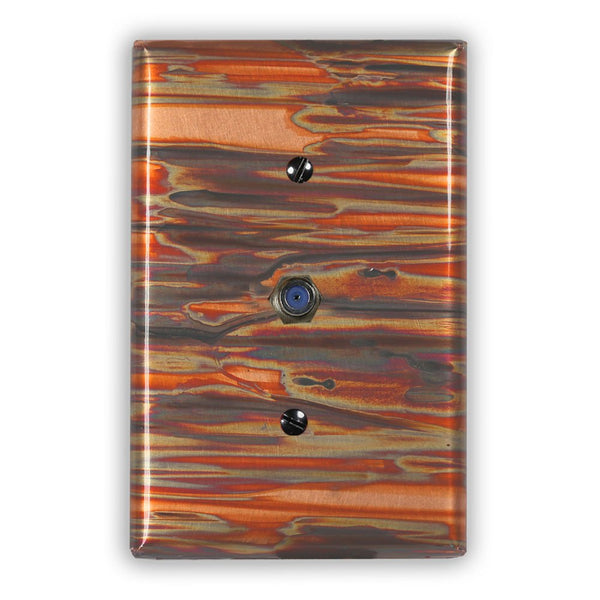 Enchantment Horizontal Copper - 1 Cable Jack Wallplate - Wallplate Warehouse ENCHCOP1CJ 819332022334