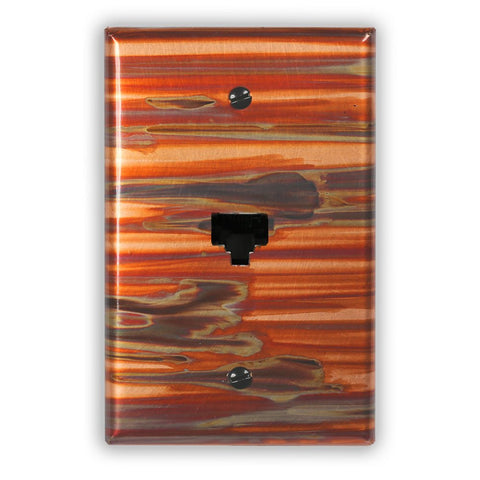 Enchantment Horizontal Copper - 1 Data Jack Wallplate - Wallplate Warehouse ENCHCOP1DJ 819332022358