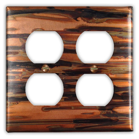 Enchantment Horizontal Copper - 2 Duplex Wallplate - Wallplate Warehouse ENCHCOP2D 819332022228 2 Duplex