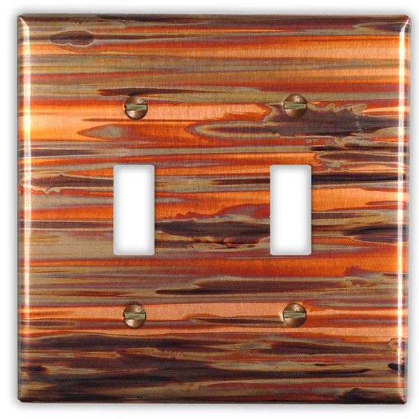 Enchantment Horizontal Copper - 2 Toggle Wallplate - Wallplate Warehouse ENCHCOP2T 819332022174 2 Toggle