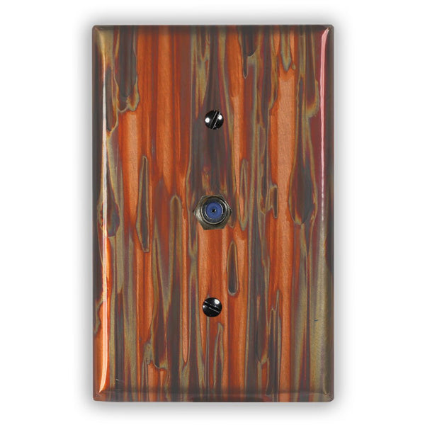 Enchantment Vertical Copper - 1 Cable Jack Wallplate - Wallplate Warehouse ENCVCOP1CJ 819332022570