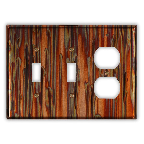 Enchantment Vertical Copper - 2 Toggle / 1 Duplex Wallplate - Wallplate Warehouse ENCVCOP2T1D 819332022556 2 Toggle / 1 Duplex