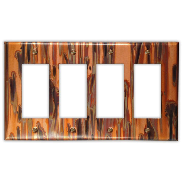 Enchantment Vertical Copper - 4 Rocker Wallplate - Wallplate Warehouse ENCVCOP4R 819332022501 4 Rocker