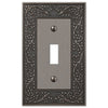 English Garden Antique Nickel Cast - 1 Toggle Wallplate - Wallplate Warehouse 43TAN 070686567470 1 Toggle
