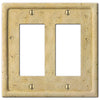 Faux Stone Ivory Resin - 2 Rocker Wallplate - Wallplate Warehouse 8351RRIV 070686569108 2 Rocker