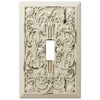 Filigree Antique White Cast - 1 Toggle Wallplate - Wallplate Warehouse 65TAW 070686573952 1 Toggle