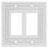 Filigree Border Matte White Cast - 2 Rocker Wallplate - Wallplate Warehouse 83RRMW - B 070686015247 2 Rocker