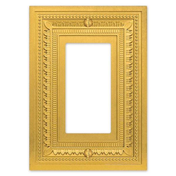 Filigree Border Satin Gold Cast - 1 Rocker Wallplate - Wallplate Warehouse 83RSG - B 070686015094 1 Rocker