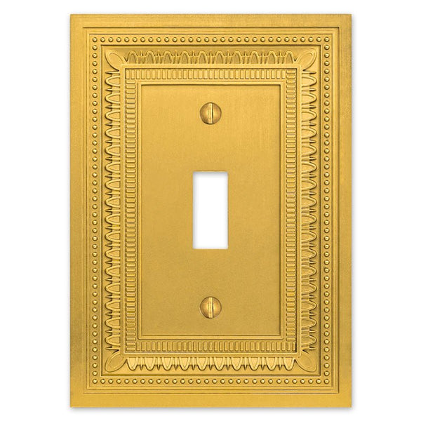Filigree Border Satin Gold Cast - 1 Toggle Wallplate - Wallplate Warehouse 83TSG - B 070686015056 1 Toggle