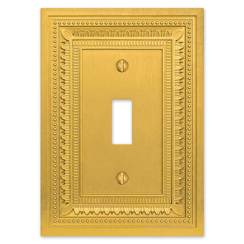 Filigree Border Satin Gold Cast - 1 Toggle Wallplate - Wallplate Warehouse 83TSG - B 070686015056 1 Toggle